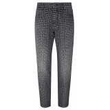 Balmain - Jeans Jacquard Monogram - Nero Bianco - Balmain Exclusive Luxury Collection