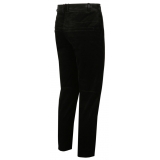 Balmain - Pantaloni in Pelle Scamosciata di Cotone - Nero - Balmain Exclusive Luxury Collection