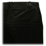 Balmain - Pantaloni in Pelle Scamosciata di Cotone - Nero - Balmain Exclusive Luxury Collection