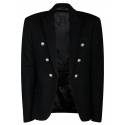 Balmain - Open Front Blazer Jacket - Black - Balmain Exclusive Luxury Collection