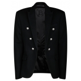 Balmain - Giacca Blazer Aperta sul Davanti - Nero - Balmain Exclusive Luxury Collection