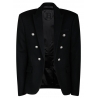 Balmain - Open Front Blazer Jacket - Black - Balmain Exclusive Luxury Collection