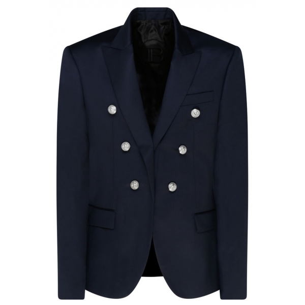 Balmain - Wool Blazer Jacket - Navy Blue - Balmain Exclusive Luxury Collection