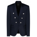 Balmain - Giacca Blazer in Lana - Blu Navy - Balmain Exclusive Luxury Collection