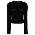 Balmain - Pullover in Maglia Trasparente - Nero - Balmain Exclusive Luxury Collection