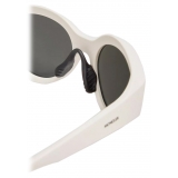 Moncler - Occhiali da Sole Rotondi Futuro - Bianco Opaco - Moncler Eyewear