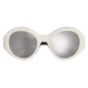 Moncler - Occhiali da Sole Rotondi Futuro - Bianco Opaco - Moncler Eyewear