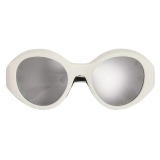 Moncler - Occhiali da Sole Rotondi Futuro - Bianco Opaco - Moncler Eyewear