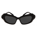 Balenciaga - Occhiali da Sole Palazzo Rectangle da Donna - Nero - Occhiali da Sole - Balenciaga Eyewear