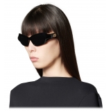 Balenciaga - Women's Palazzo Rectangle Sunglasses - Black - Sunglasses - Balenciaga Eyewear