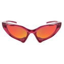 Balenciaga - Occhiali da Sole Runner Cat - Rosa Scuro - Occhiali da Sole - Balenciaga Eyewear