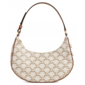 Céline - Ava Bag in Triomphe Canvas and Calfskin - White - Bag - Céline Exclusive Collection