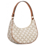 Céline - Ava Bag in Triomphe Canvas and Calfskin - White - Bag - Céline Exclusive Collection