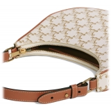 Céline - Ava Bag in Triomphe Canvas and Calfskin - White - Bag - Céline Exclusive Collection