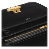 Céline - Teen Triomphe Bag in Shiny Calfskin - Black Leather - Bag - Céline Exclusive Collection