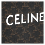 Céline - Borsa Cabas Verticale Mini in Tela Triomphe e Pelle di Vitello con Stampa - Tan - Borsa - Exclusive Collection