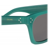 Céline - Black Frame 45 Sunglasses in Acetate - Milky Dark Green - Sunglasses - Céline Eyewear