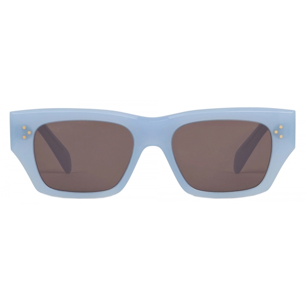 Céline - Black Frame 55 Sunglasses in Acetate - Milky Grey Blue - Sunglasses - Céline Eyewear