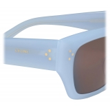 Céline - Black Frame 55 Sunglasses in Acetate - Milky Grey Blue - Sunglasses - Céline Eyewear