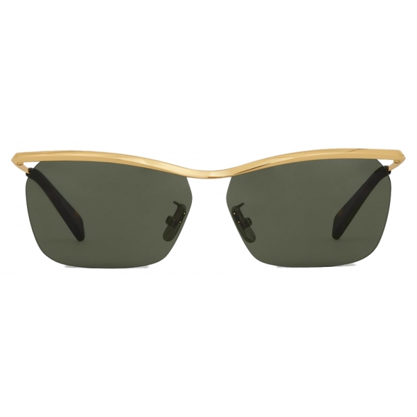 Céline - Metal Frame 27 Sunglasses in Metal - Gold Green - Sunglasses - Céline Eyewear