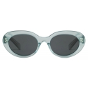 Céline - Cat Eye S193 Sunglasses in Acetate - Transparent Turquoise - Sunglasses - Céline Eyewear