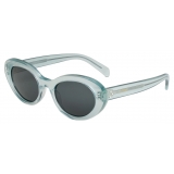 Céline - Cat Eye S193 Sunglasses in Acetate - Transparent Turquoise - Sunglasses - Céline Eyewear