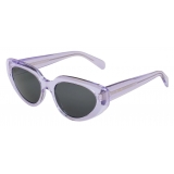 Céline - Occhiali da Sole Cat-Eye S286 in Acetato - Lavanda Trasparente - Occhiali da Sole - Céline Eyewear