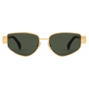 Céline - Occhiali da Sole Triomphe Metal 04 in Metallo - Oro Verde - Occhiali da Sole - Céline Eyewear