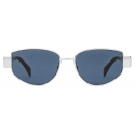 Céline - Occhiali da Sole Triomphe Metal 04 in Metallo - Argento Blu - Occhiali da Sole - Céline Eyewear