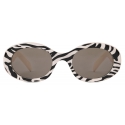 Céline - Occhiali da Sole Triomphe 01 in Acetato - Zebra - Occhiali da Sole - Céline Eyewear