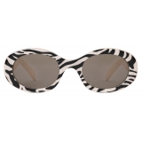 Céline - Triomphe 01 Sunglasses in Acetate - Zebra - Sunglasses - Céline Eyewear