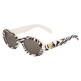 Céline - Occhiali da Sole Triomphe 01 in Acetato - Zebra - Occhiali da Sole - Céline Eyewear