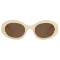 Céline - Triomphe 01 Sunglasses in Acetate - Milky Light Orange - Sunglasses - Céline Eyewear