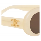 Céline - Triomphe 01 Sunglasses in Acetate - Milky Light Orange - Sunglasses - Céline Eyewear