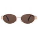 Céline - Triomphe Metal 01 Sunglasses in Metal - Rose Gold Brown - Sunglasses - Céline Eyewear