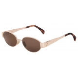 Céline - Triomphe Metal 01 Sunglasses in Metal - Rose Gold Brown - Sunglasses - Céline Eyewear