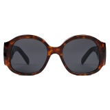 Céline - Triomphe XL 02 Sunglasses in Acetate - Red Havana - Sunglasses - Céline Eyewear