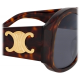 Céline - Triomphe XL 02 Sunglasses in Acetate - Red Havana - Sunglasses - Céline Eyewear