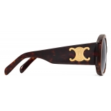 Céline - Triomphe XL 02 Sunglasses in Acetate - Red Havana - Sunglasses - Céline Eyewear