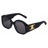 Céline - Triomphe XL 02 Sunglasses in Acetate - Black - Sunglasses - Céline Eyewear