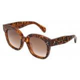 Céline - Oversized S002 Sunglasses in Acetate - Leopard Havana - Sunglasses - Céline Eyewear