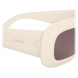 Céline - Rectangular S294 Sunglasses in Acetate - Ivory - Sunglasses - Céline Eyewear