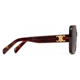 Céline - Triomphe 13 Sunglasses in Acetate - Red Havana - Sunglasses - Céline Eyewear