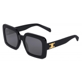 Céline - Triomphe 13 Sunglasses in Acetate - Black - Sunglasses - Céline Eyewear