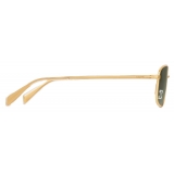 Céline - Triomphe Rhinestone 02 Sunglasses in Metal with Crystals - Gold Green - Sunglasses - Céline Eyewear