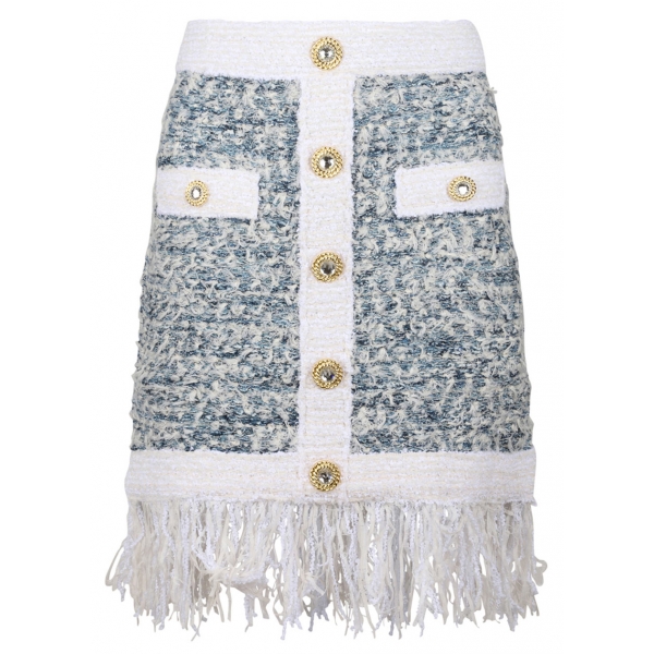 Balmain - Skirt - Blue White - Balmain Exclusive Luxury Collection