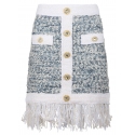 Balmain - Skirt - Blue White - Balmain Exclusive Luxury Collection