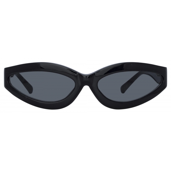 The Attico - Agnes Wrap Sunglasses in Black - Sunglasses - Official - The Attico Eyewear by Linda Farrow