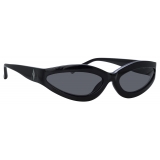 The Attico - Agnes Wrap Sunglasses in Black - Sunglasses - Official - The Attico Eyewear by Linda Farrow