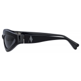 The Attico - Agnes Wrap Sunglasses in Black - Sunglasses - Official - The Attico Eyewear by Linda Farrow